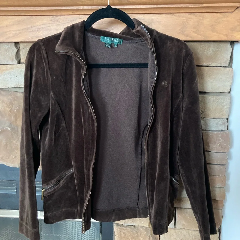 Brown Ralph Lauren Track Jacket - Picture 1 of 4